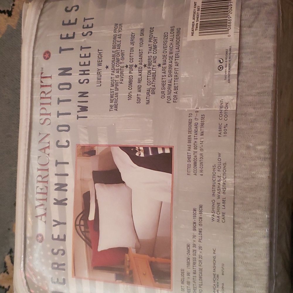 New American Spirit Twin sheet set